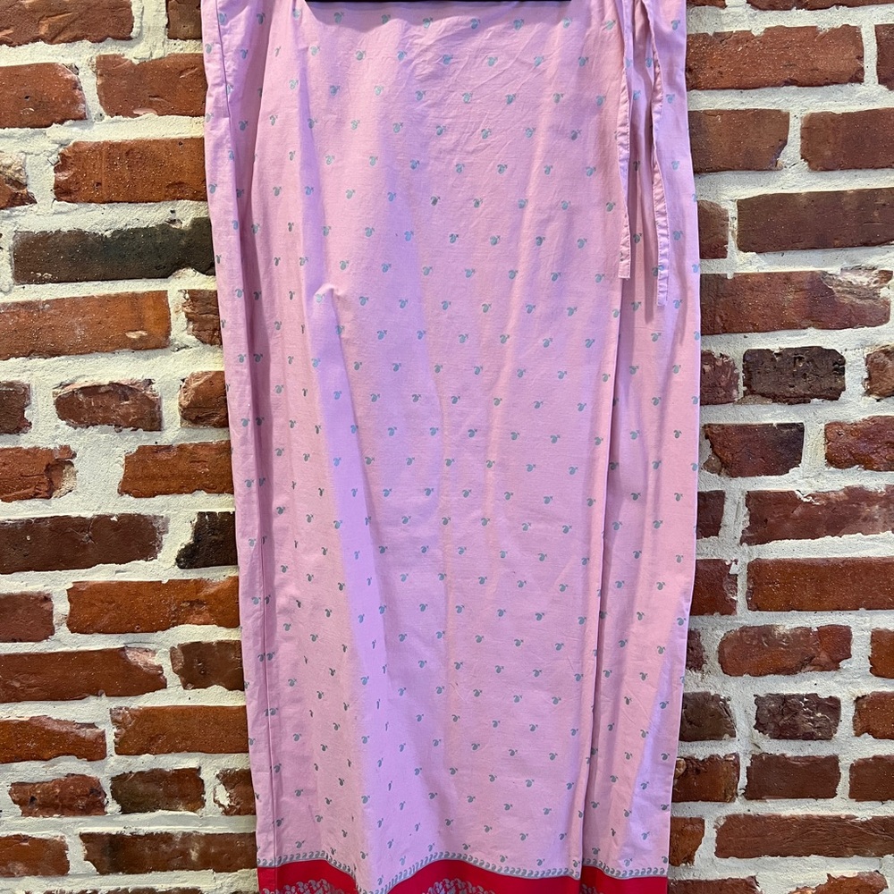 Vintage Sugar Pink and Red Cotton Skirt